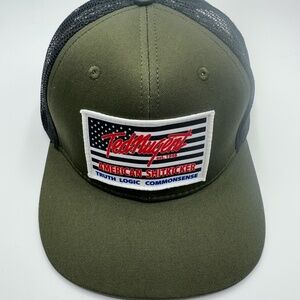 Ted Nugent American Shitkicker Logo Green Adjustable Snapback Hat Cap One Size